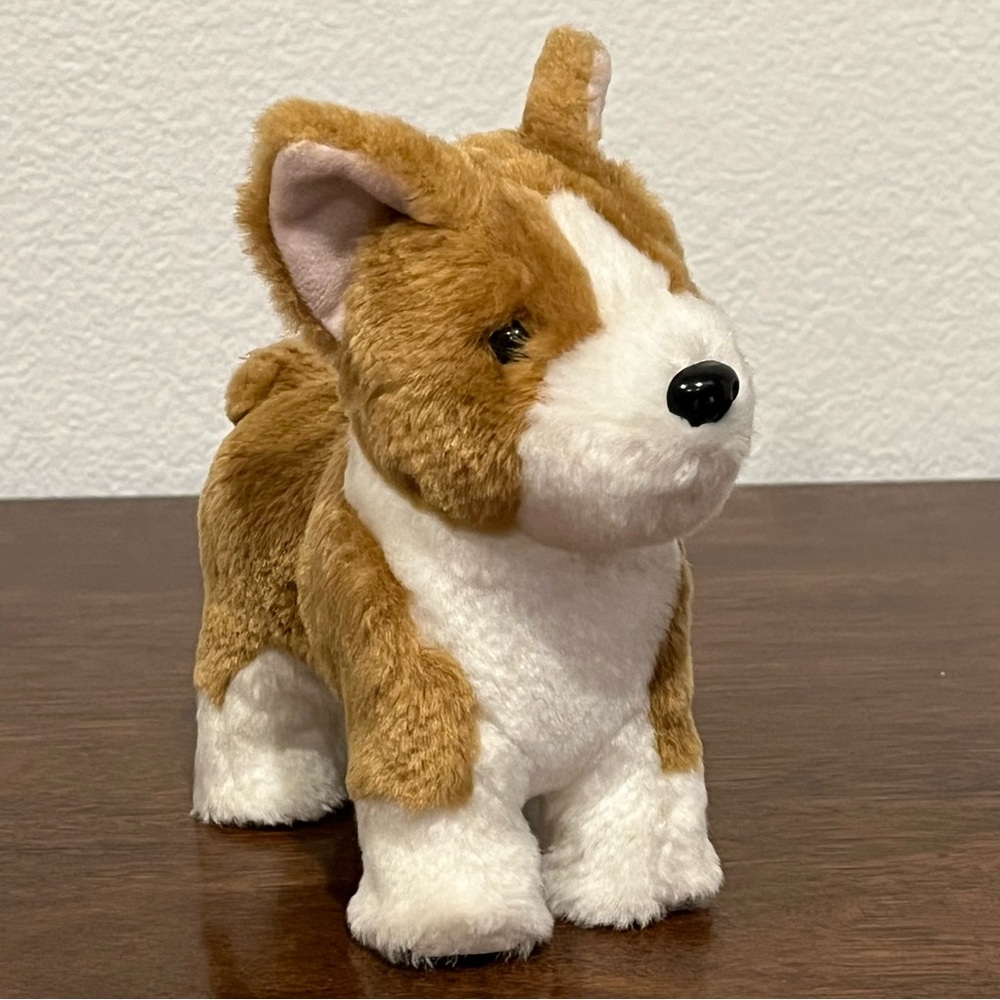 American Girl Brown and White Corgi Plush Puppy Dog Pet Posable for 18” Dolls